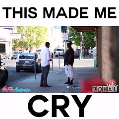 Atitude brilhante de um sem-abrigo!