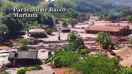 Sem ajuda, moradores de Paracatu de Baixo vagam entre escombros