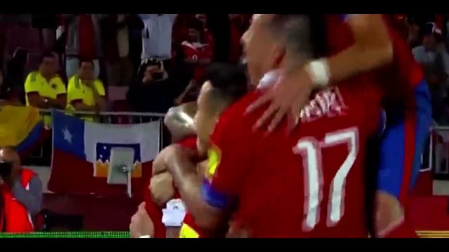 Arturo Vidal Goal ~ Chile vs Colombia 1-0