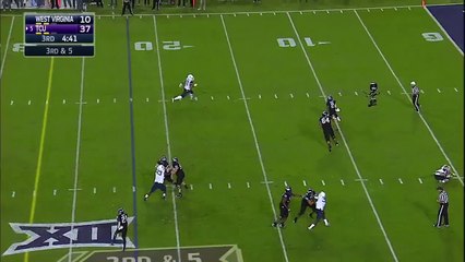 Holgorsen High-5s Trevone Boykin after ankle-breaking scramble - 2015 College Football Highlights