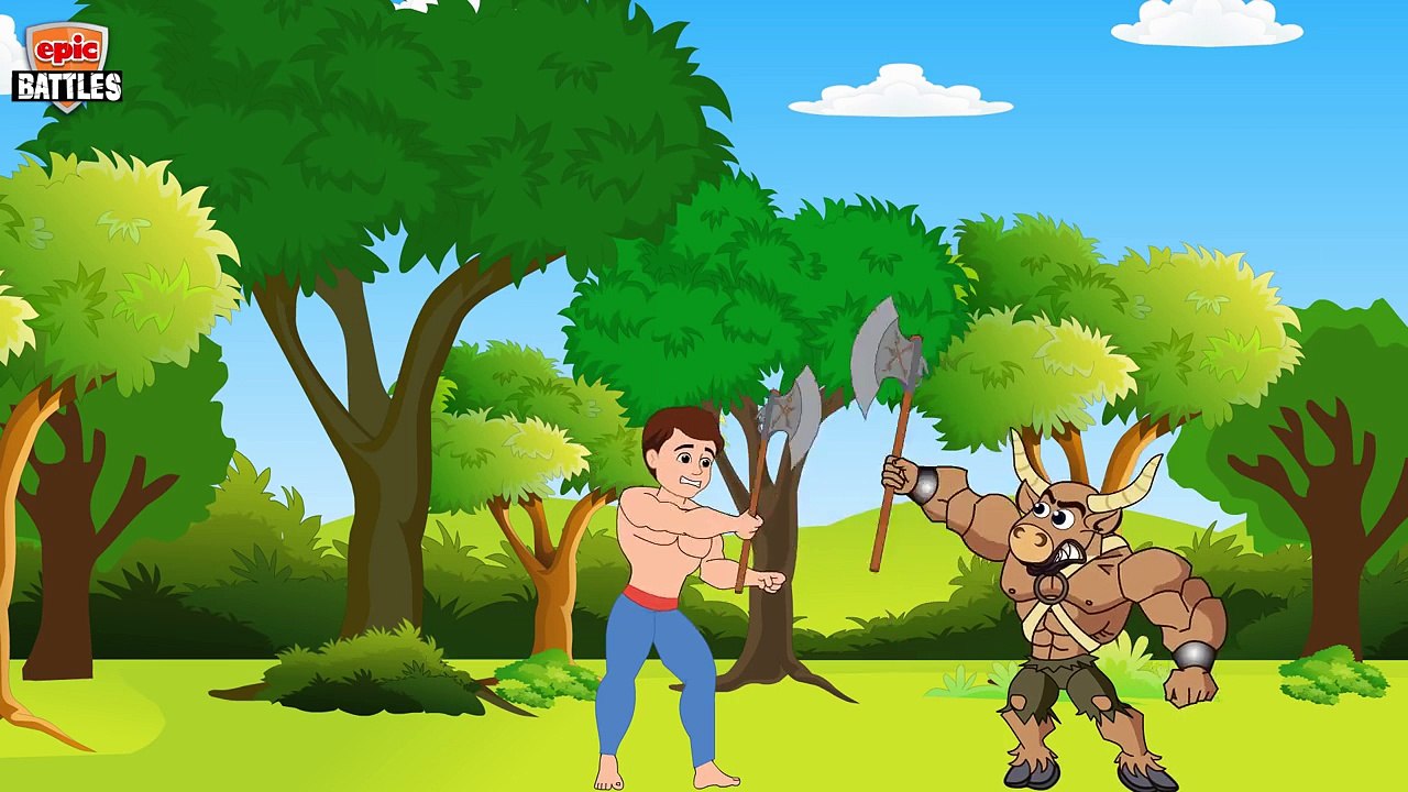 Finger Family Epic Battles Crazy Bull Vs Man | Finger Family Nursery Rhymes