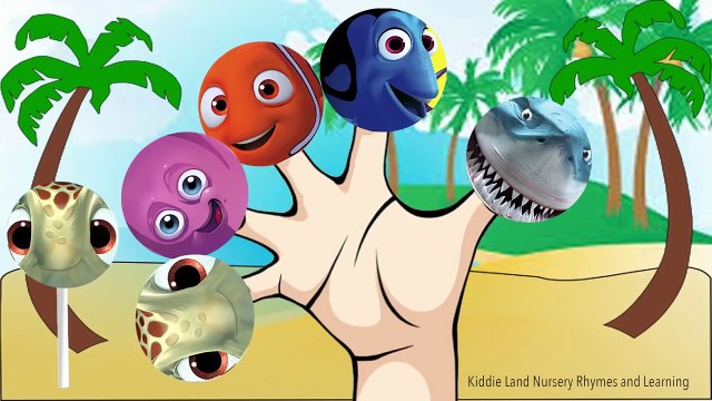Finding Nemo Finding Dory Lollipops Finger Family Songs Nursery Rhymes Daddy Finger