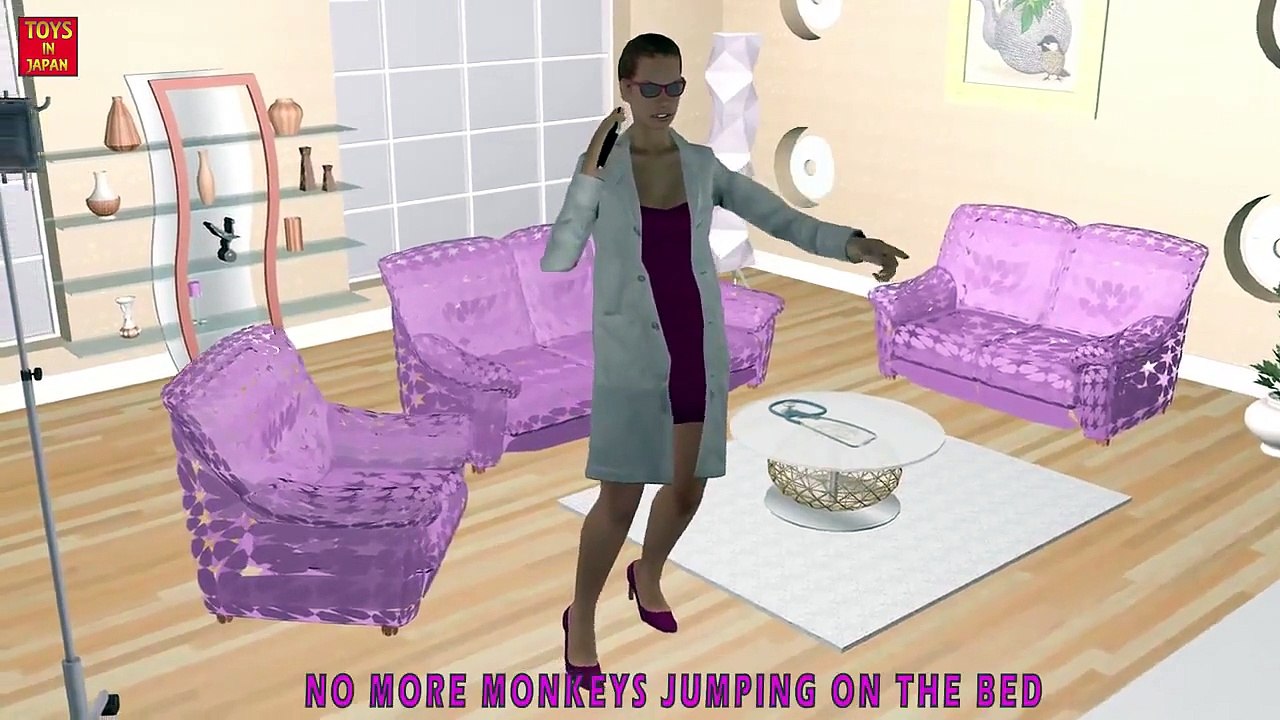 5 Little HITLERS Jumping On The Bed Nursery Rhymes for Children 3D Animation
