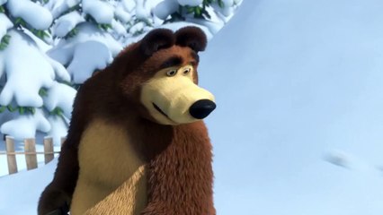 Маша и Медведь Следы невиданных зверей (Игра в снежки)