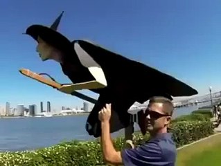 Look! Witches flying in the sky - YouTube