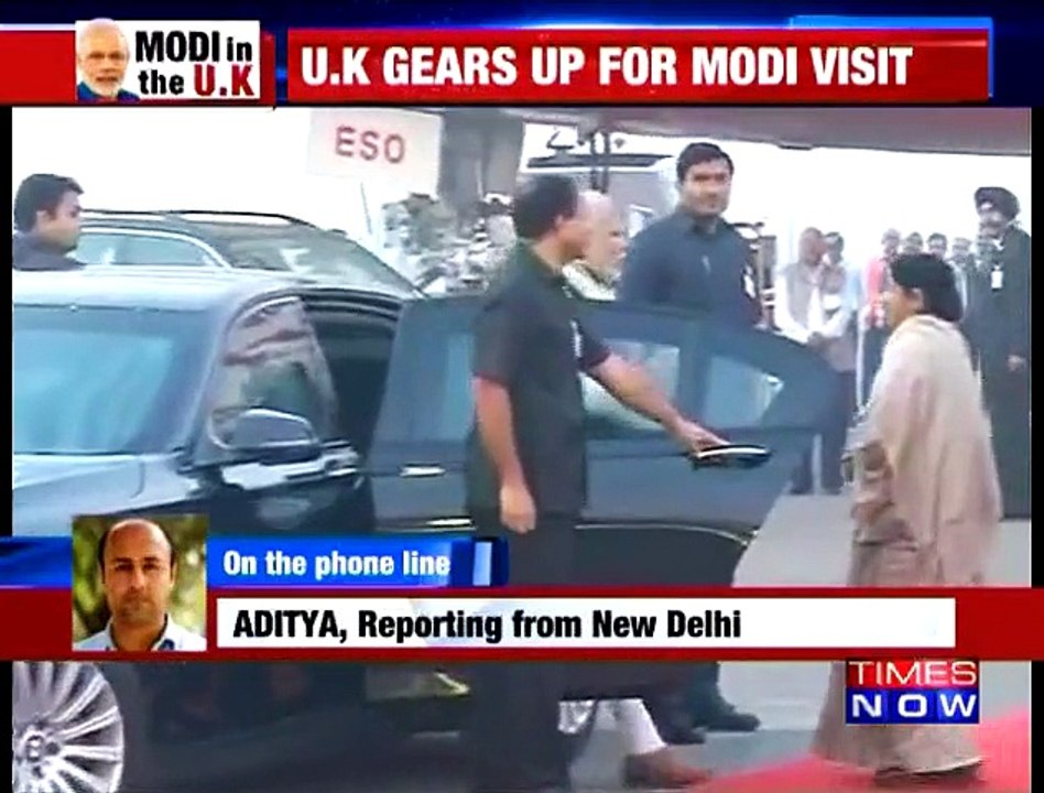Modi leaves for U.K