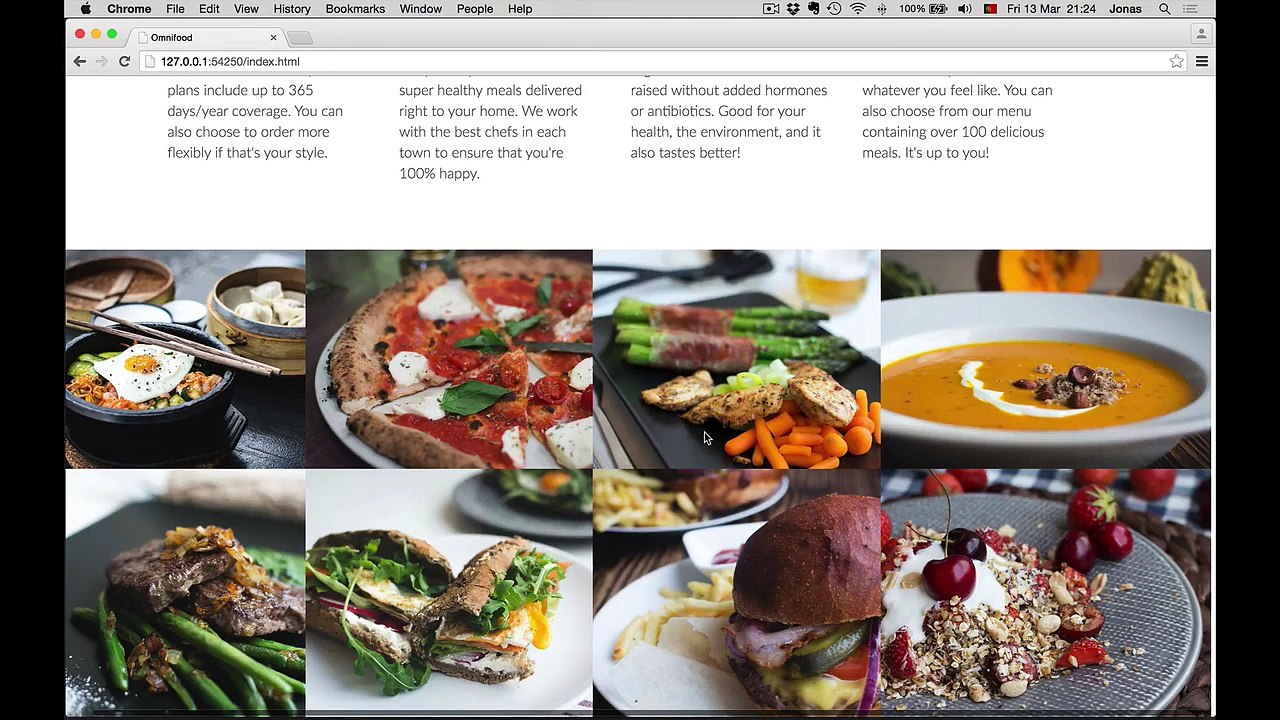 36 Building the favorite meals section - Part 2