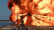 Impressive Circular flame tower flamethrower in Russia!! But Why?!?