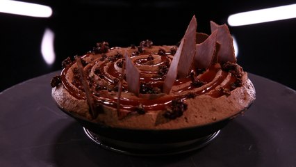 Mousse au chocolat, caramel coulant par Christophe Michalak (#DPDC)