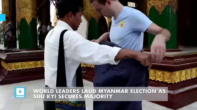 World leaders laud Myanmar election as Suu Kyi secures majority