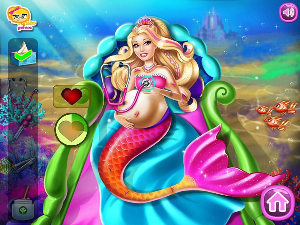 NEW 2015 The beautiful Barbie Mermaid Pregnant Barbie Mermaid Emergency NEW Video For Girl