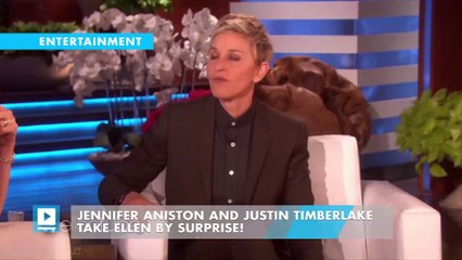 Jennifer Aniston and Justin Timberlake take Ellen by surprise!