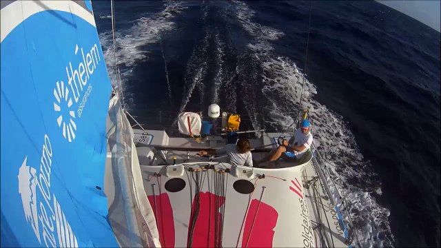 Jour 18 - Solidaires En Peloton ARSEP (Th. Vauchel-Camus - V. Erussard) - Transat Jacques Vabre 2015