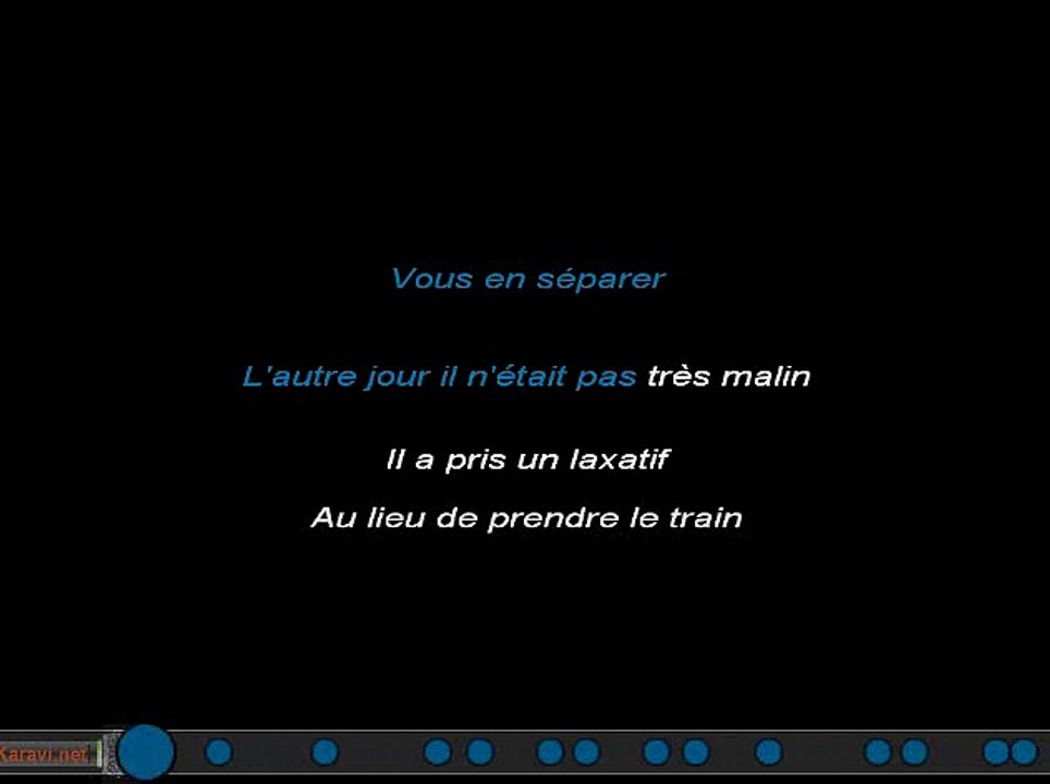 Karaoké français - Antoine - Les élucubrations