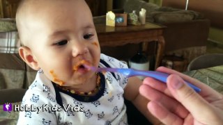 HobbyBabyGator Eats Messy Yams For Lunch! Rinse Off In Sink by HobbyKidsVids