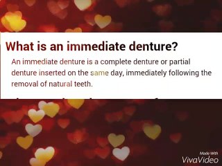 Immediate denture