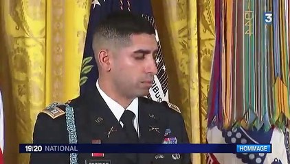 Florent Groberg, soldat franco-américain, décoré par Barack Obama