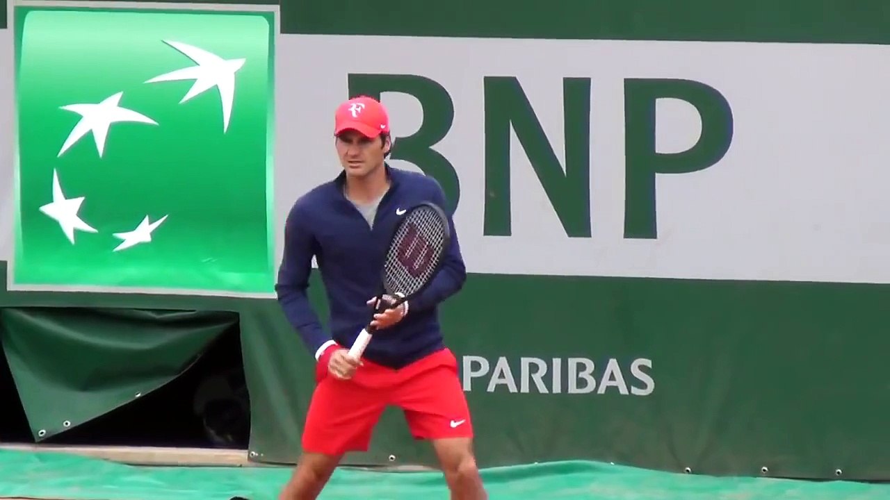Roger Federer Practice session in High Definition
