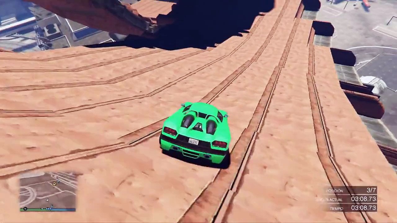 CUADRUPLE LOOP!! INCREIBLE!! - Gameplay GTA 5 Online Funny Moments (Carrera GTA V PS4)