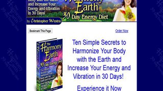 The Harmony Earth 30 Day Energy Diet.