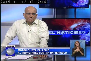 Motociclista falleció al impactarse contra un vehículo