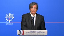 Point de presse de Stéphane Le Foll, le 13 novembre 2015