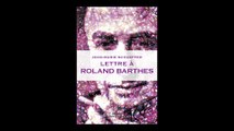 Jean-Marie Schaeffer - Lettre à Roland Barthes