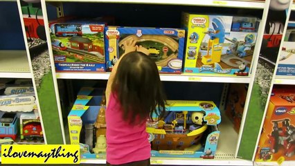 Laughing Woody, Talking Buzz Lightyear, Thomas & Friends in the Store