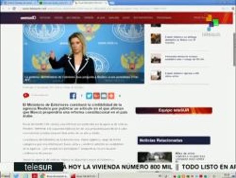 Cancillería rusa desmiente información de agencias sobre Siria