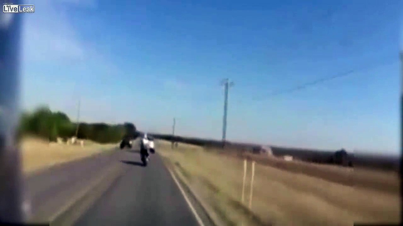 Car Crashed Motorcyclist
