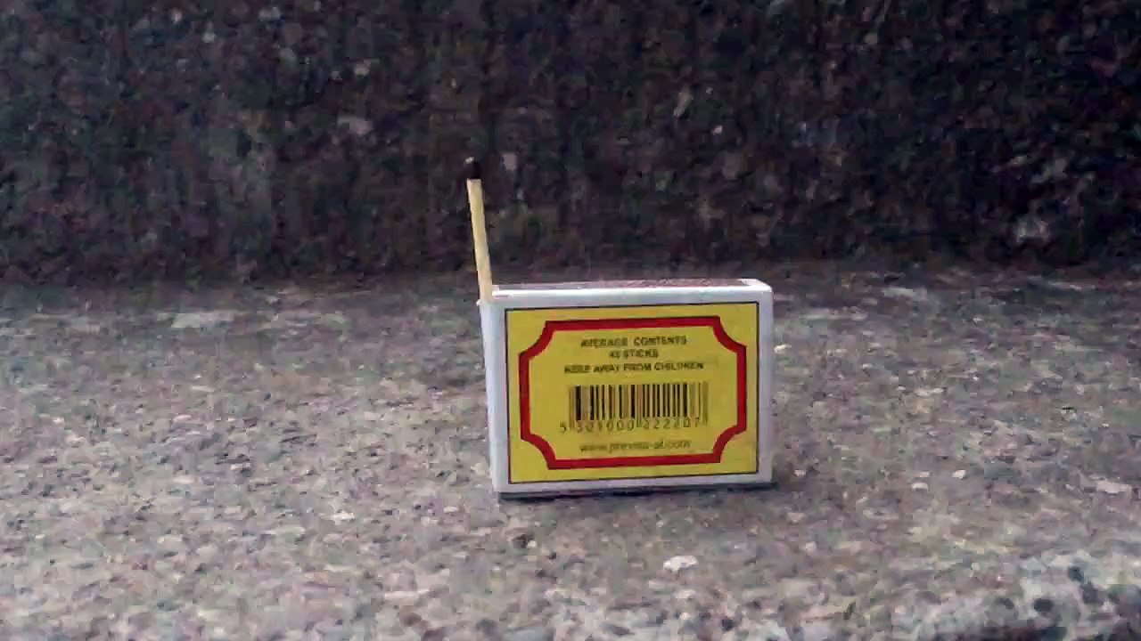 Match burning in slow motion