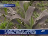 El volcán Tungurahua lanza ceniza que afecta a comununidades aledañas