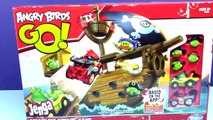 Angry Birds Go Jenga Game - Bad Piggies Ship - Toy review and play HobbyKidsTV
