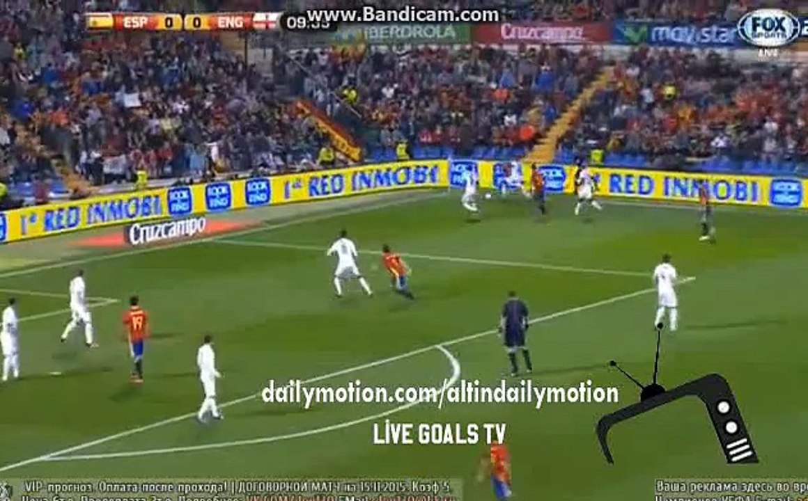 Raheem Sterling Big Chance - Spain vs England - Friendly Match - 13.11.2015