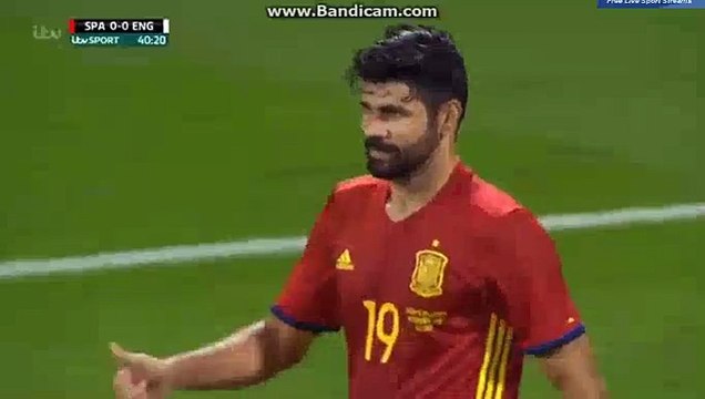 Diego Costa Fantastic CHANCE Spain 0-0 England 13.11.2015 HD