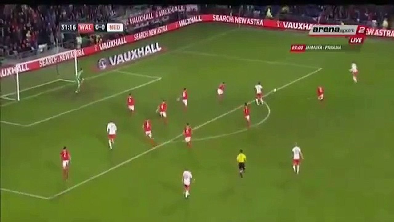 Bas Dost Goal - Wales vs Netherlands 0-1 [13.11.2015] Friendly