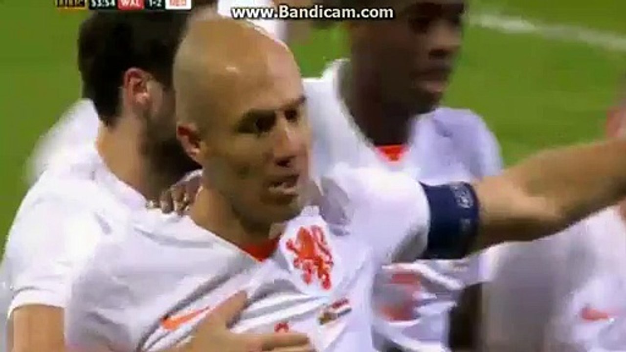 Arjen Robben Fantastic GOAL - Wales 1 - 2 Netherlands - Friendly Match 13-11.2015