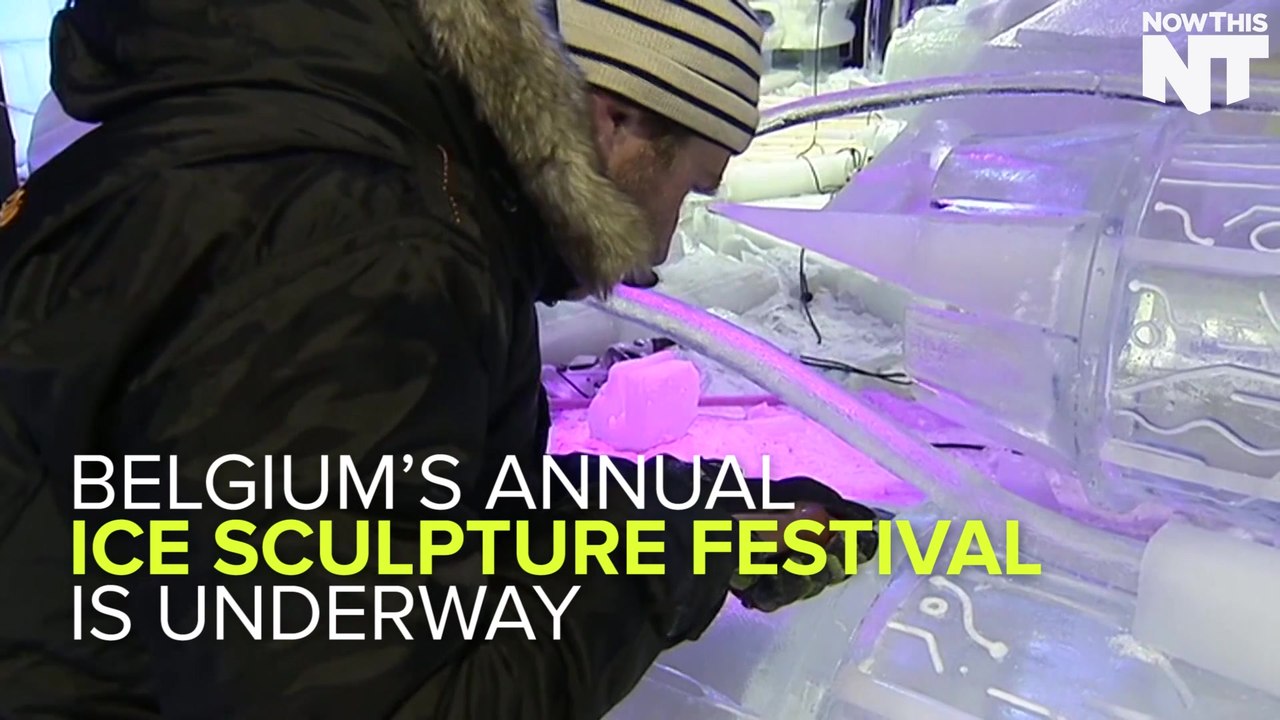 Ice Sculpture Artists Are Fighting Unusually Warm Weather To Create Their Displays