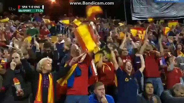 Mario Gaspar Bycycle KICK GOAL SPAIN 1 0 ENGLAND 13.11.2015 HD