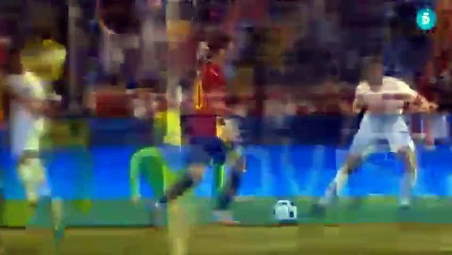 Mario Gaspar amazing overhead Goal - Spain 1-0 England Friendly Match 2015
