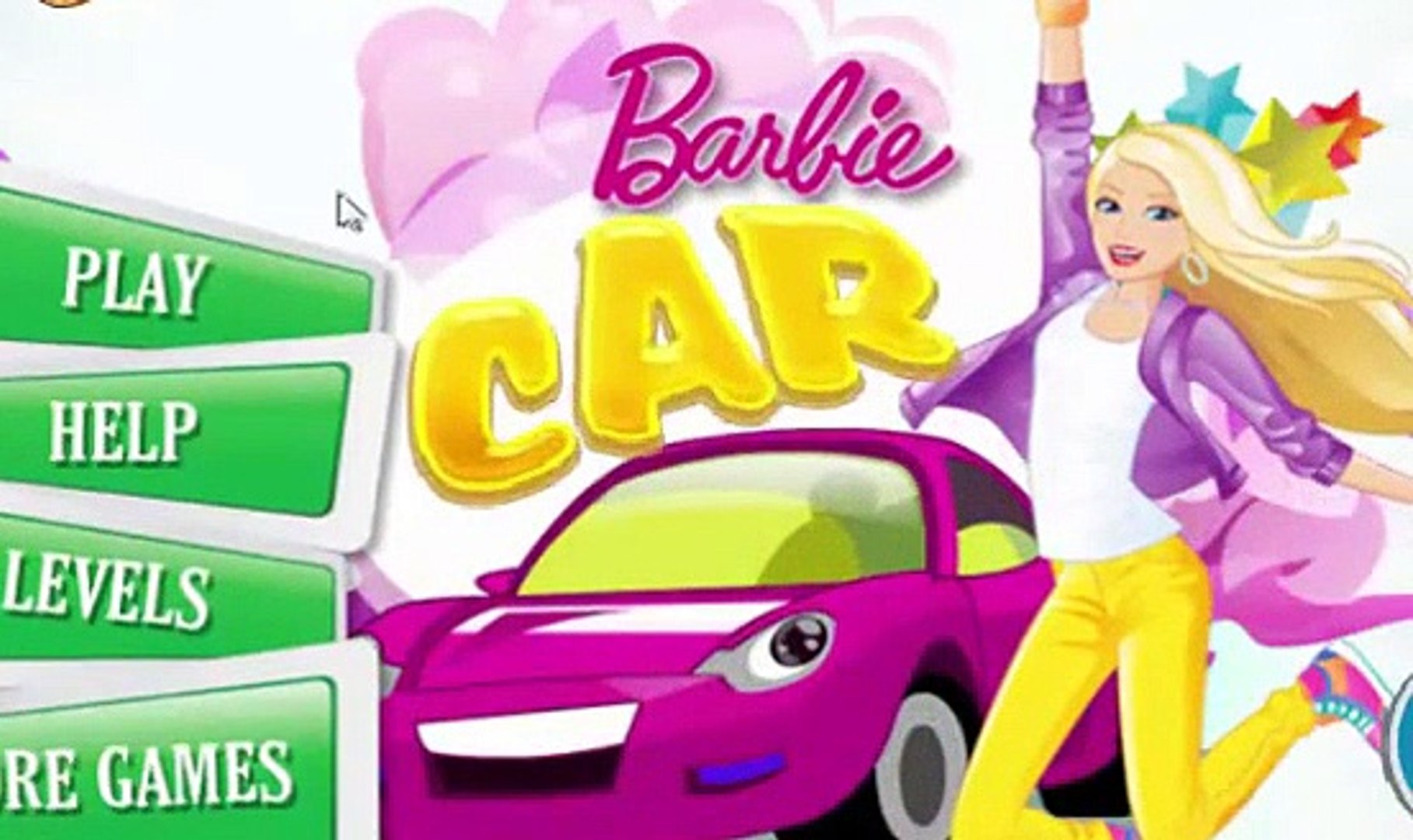 barbie cartoon barbie car