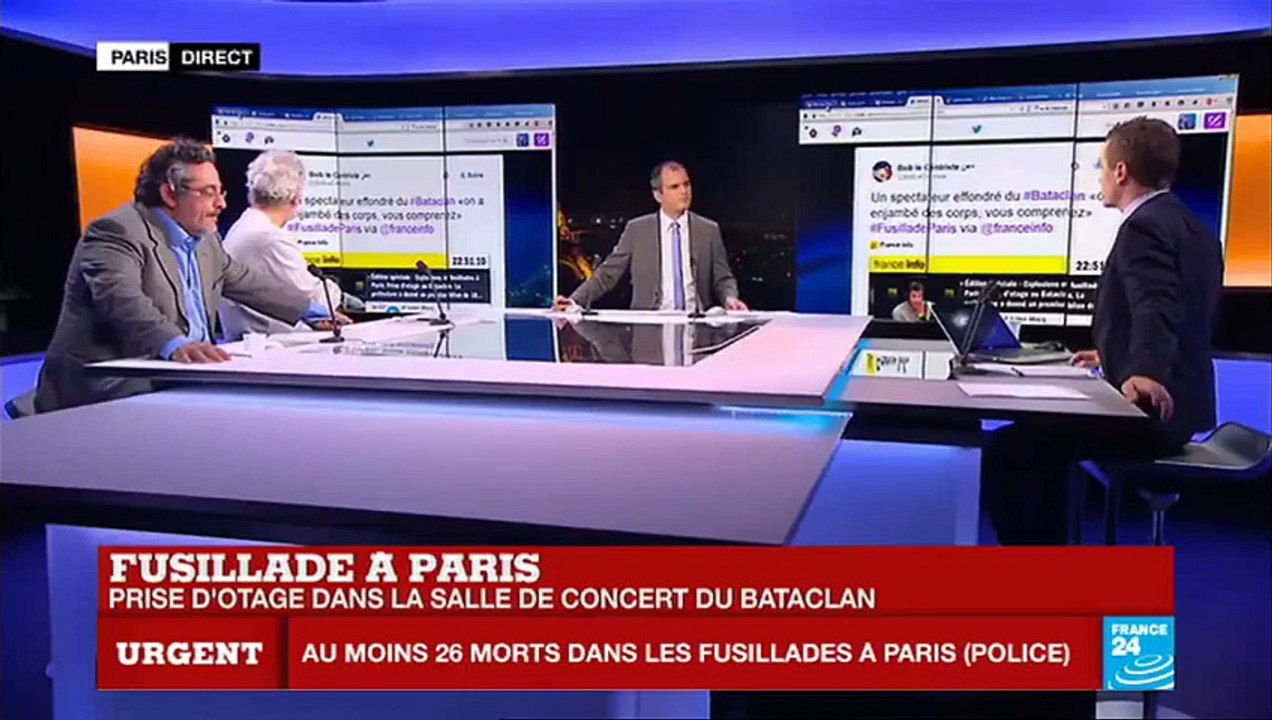Attentats à #Paris : "Ils ont crié Allah Akbar et ont tiré sur la foule" (témoin au Bataclan)
