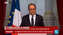 Attentats terroristes à Paris - Etat d'urgence décrété - Allocution de François Hollande