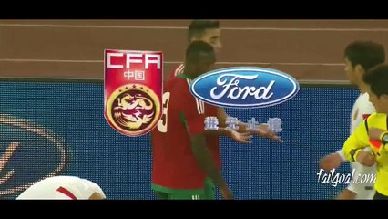 Hamza Mendyl (Marocco U23) red card after he stepped on China U23 player head