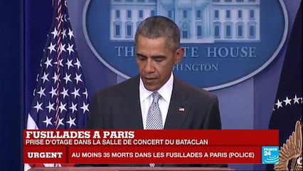 Attentats àParis - Barack Obama - 'Ces attaques veulent terroriser des civils'