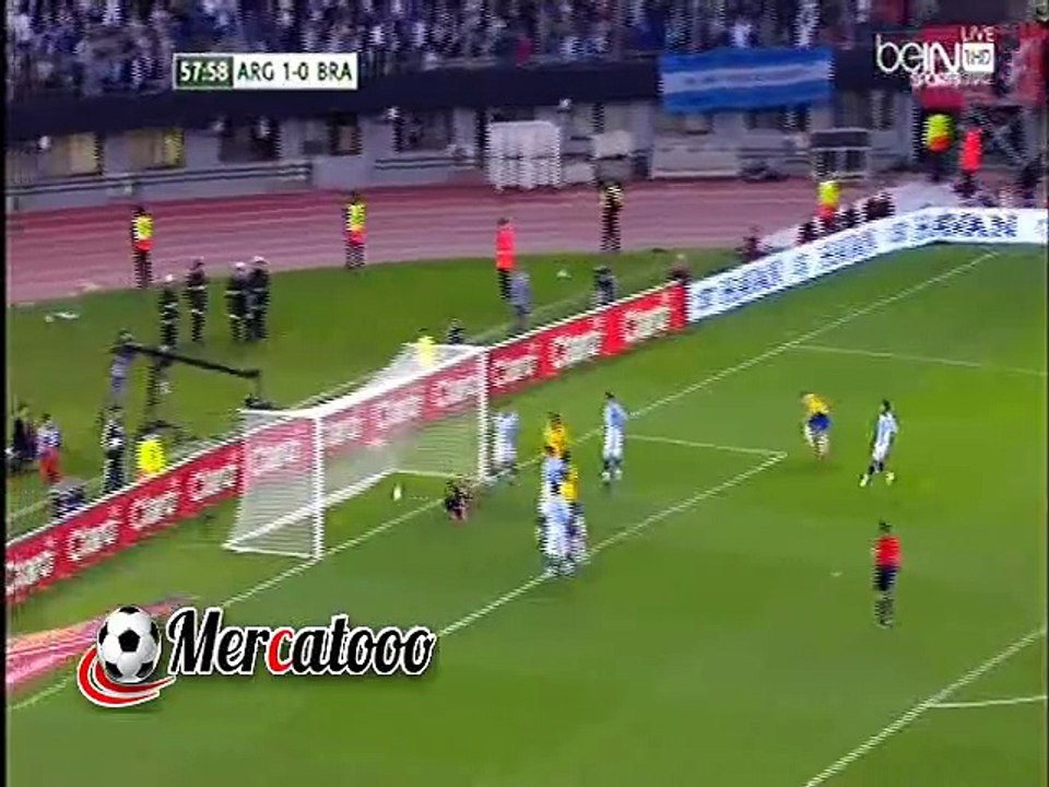 هدف البرازيل الاول ( الأرجنتين 1-1 البرازيل ) تصفيات كأس العالم: أمريكا الجنوبية (2015 - 2018)