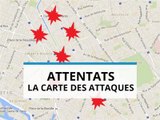 Paris : la carte des attaques, zone par zone