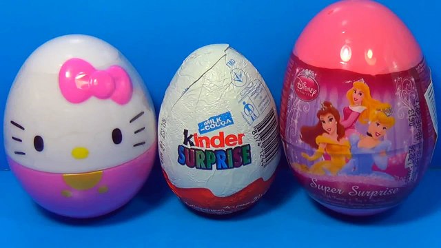3 surprise egg with toys! HELLO KITTY surprise egg Disney PRINCESS surprise egg Kinder Sur