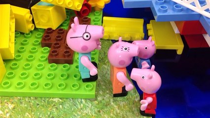Peppa Pig Pirate Ship Construction Set Parody George Blows Up House Stop Motion Lego