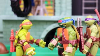Ninja Turtles Leonardo in TMNT Metal Mutant Exclusive Action Figure Attacks Mikey While Ca